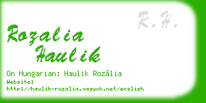 rozalia haulik business card